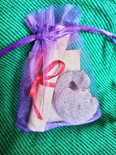 Hag stone with wiccan spell - hag,