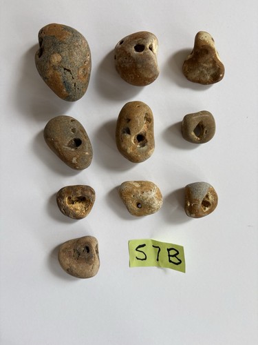 Natural hag stones - 10, wica