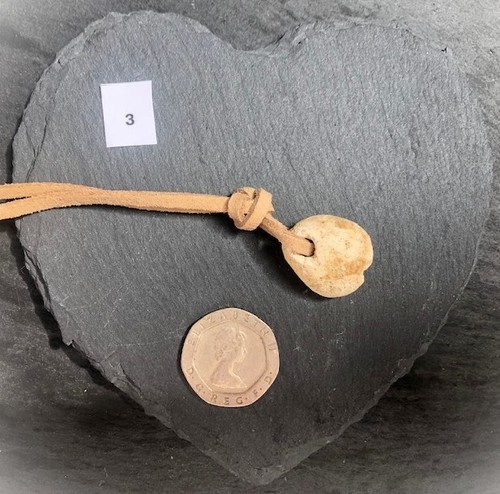 Natural hag stone pendant - stone,