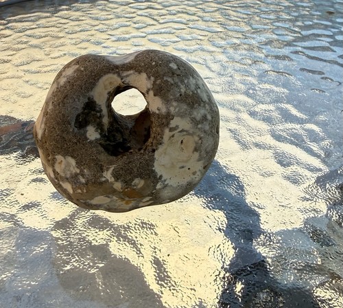 Large natural hag stone - natural,