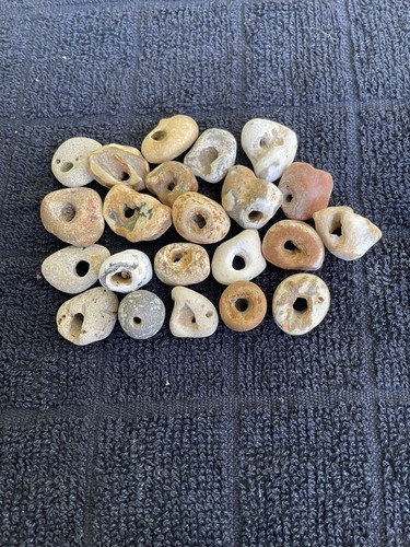 Twenty natural hag stones - twenty,