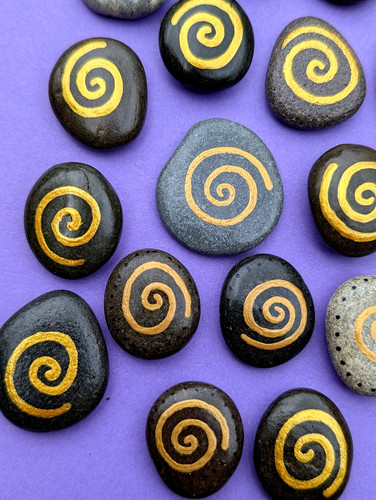 Spiral energy circle charm - circle,