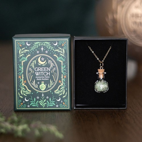 Green witch aventurine crystal - witch,