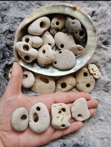 One random natural hag stone - stone,